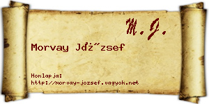 Morvay József névjegykártya