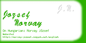jozsef morvay business card