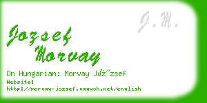 jozsef morvay business card